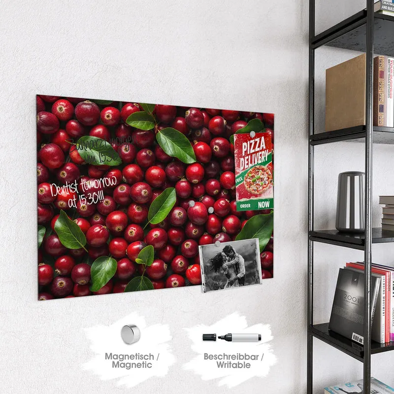 Magnettafel - Frische Preiselbeeren
