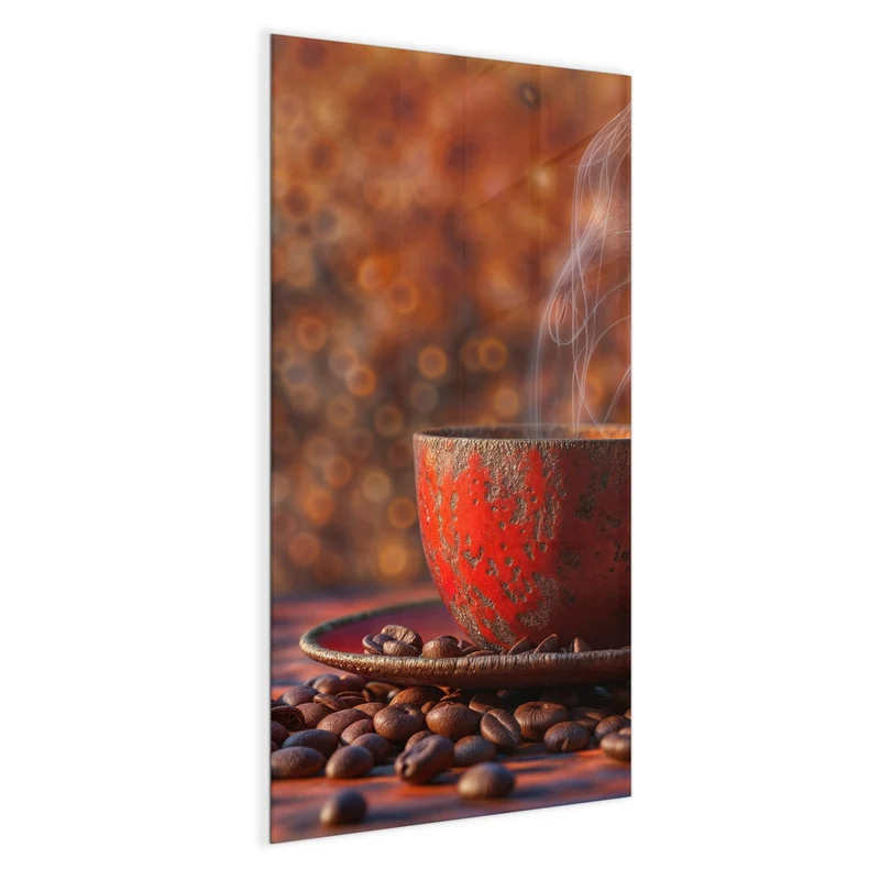 Magnettafel - Kaffeetasse im Herbst