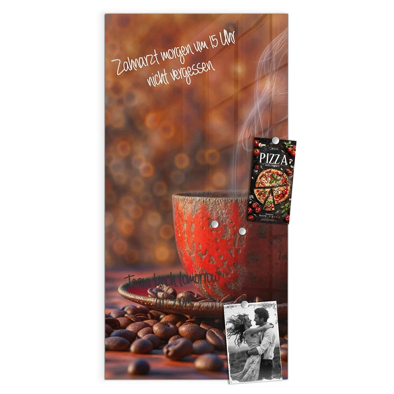 Magnettafel - Kaffeetasse im Herbst