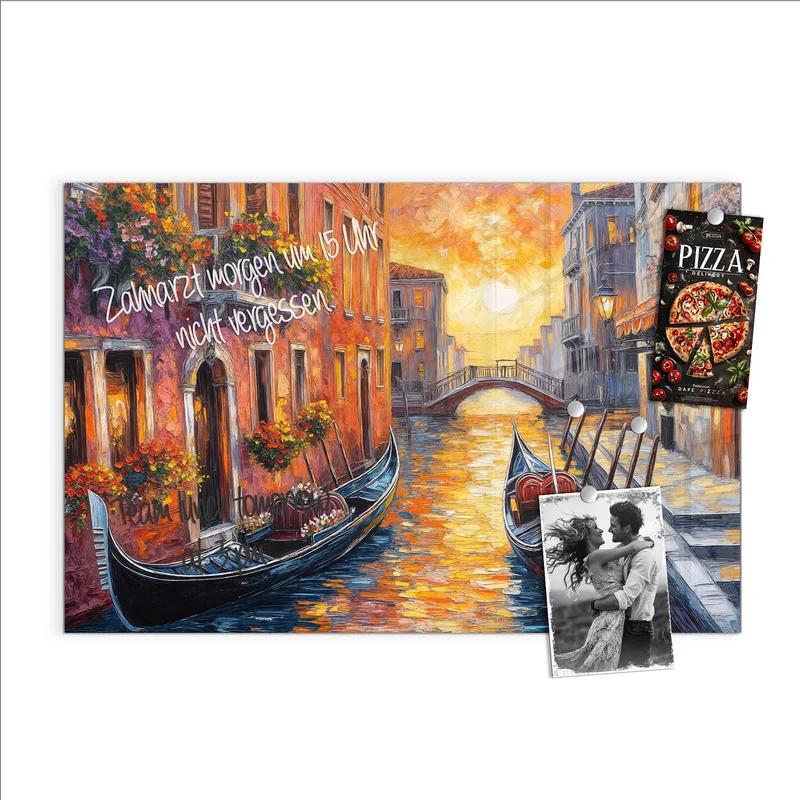 Magnettafel - Gondel in Venedig