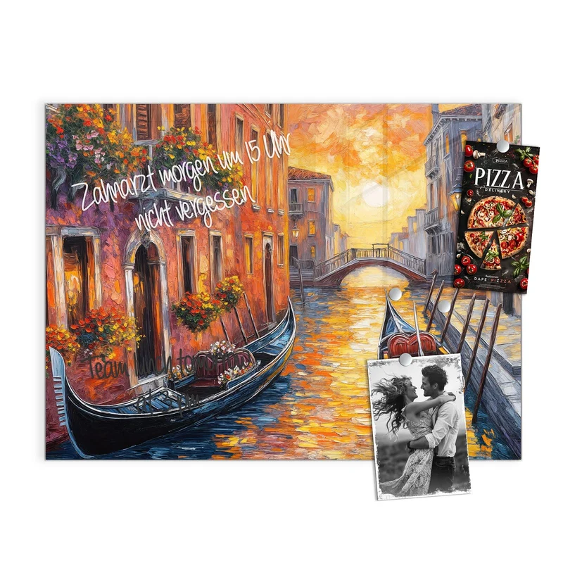 Magnettafel - Gondel in Venedig