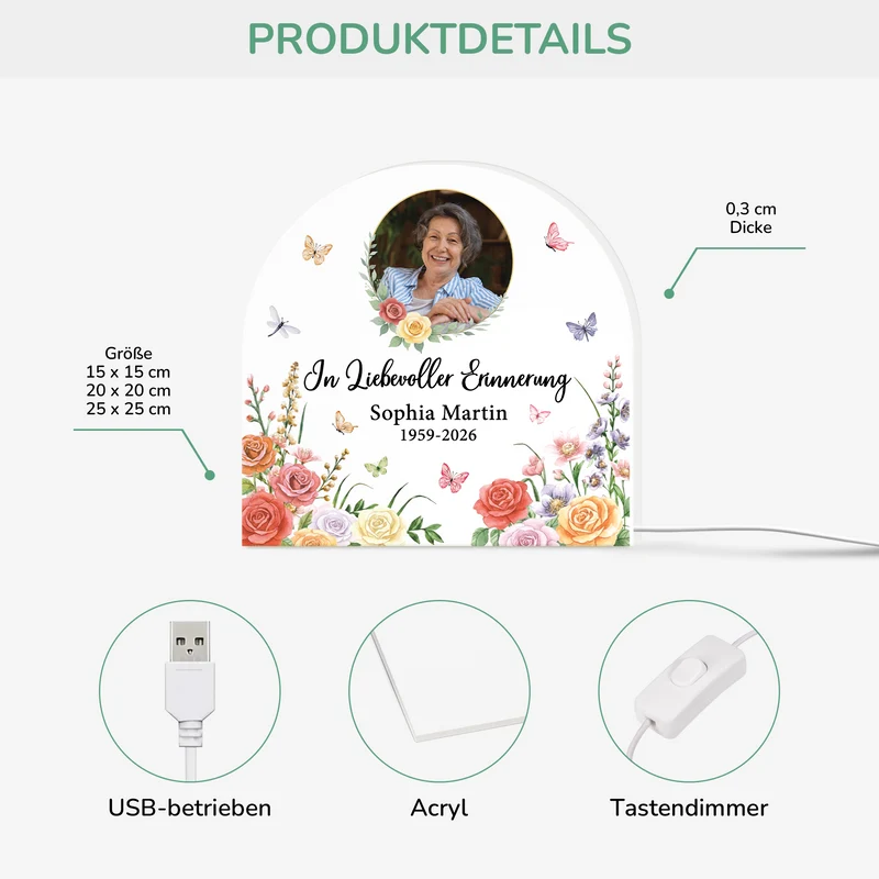 In Liebevoller Erinnerung - Personalisierte Trauergeschenke | Lightbox Mama/Oma