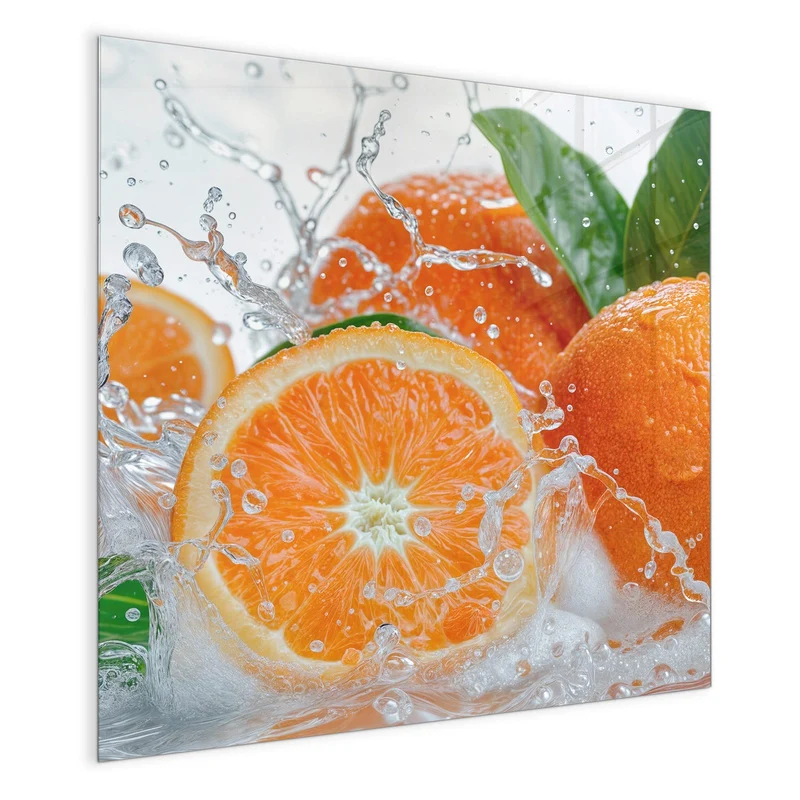 Magnettafel - Orangen im Wasser