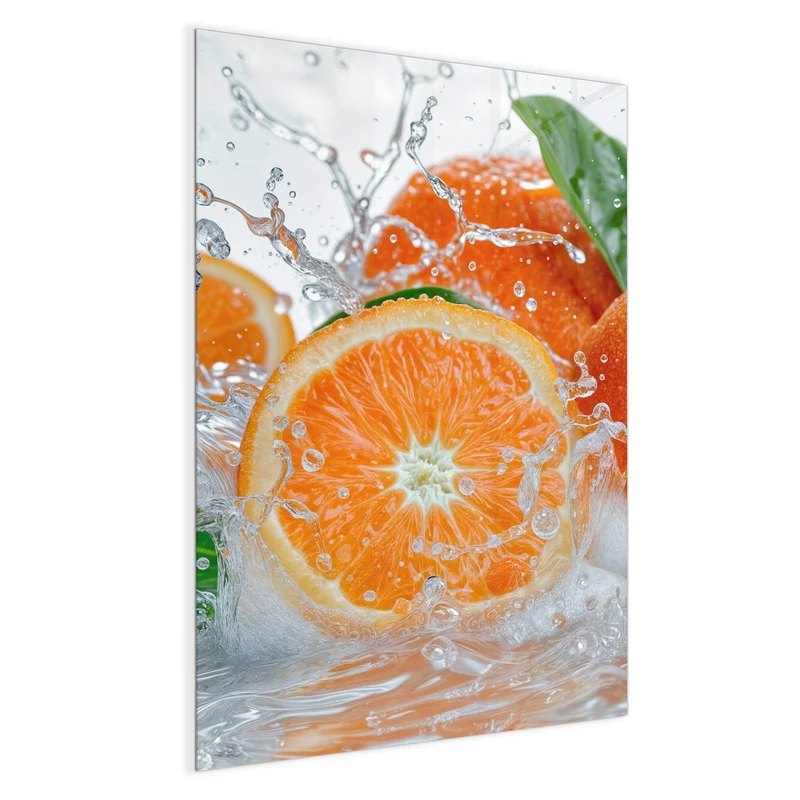 Magnettafel - Orangen im Wasser