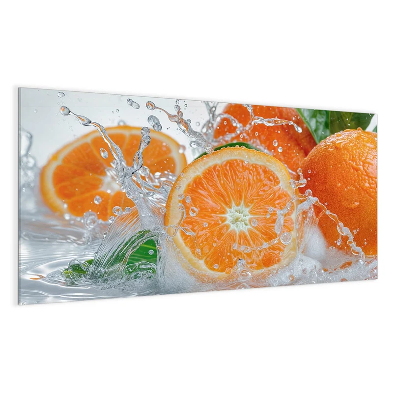 Magnettafel - Orangen im Wasser