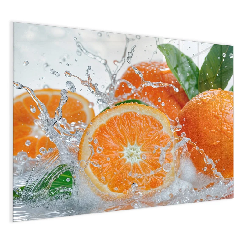 Magnettafel - Orangen im Wasser