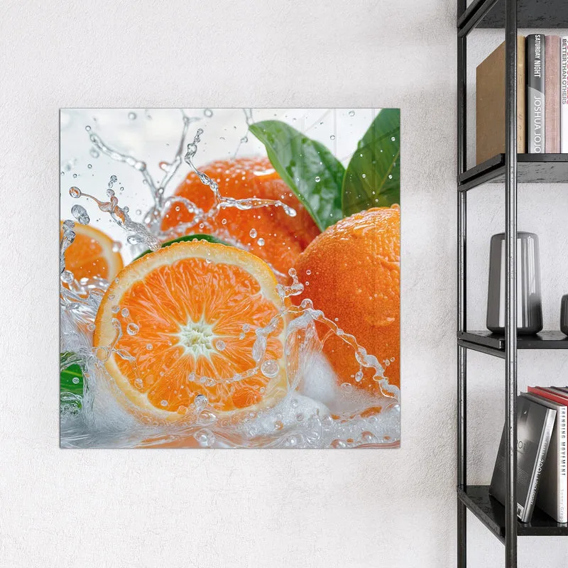 Magnettafel - Orangen im Wasser