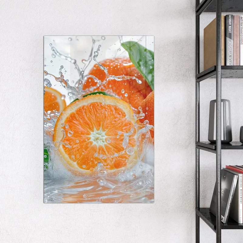 Magnettafel - Orangen im Wasser