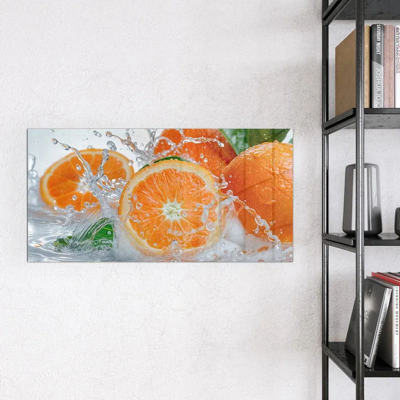 Magnettafel - Orangen im Wasser