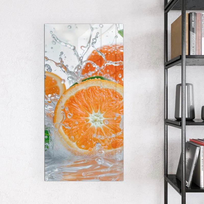 Magnettafel - Orangen im Wasser