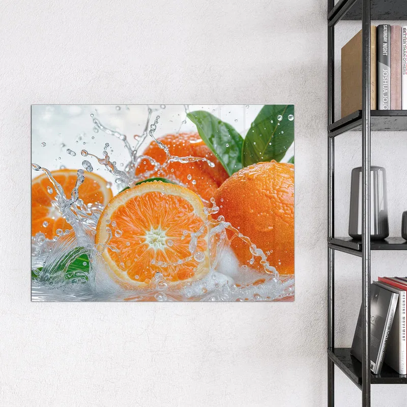 Magnettafel - Orangen im Wasser