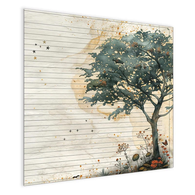 Magnettafel - Baum auf Papier