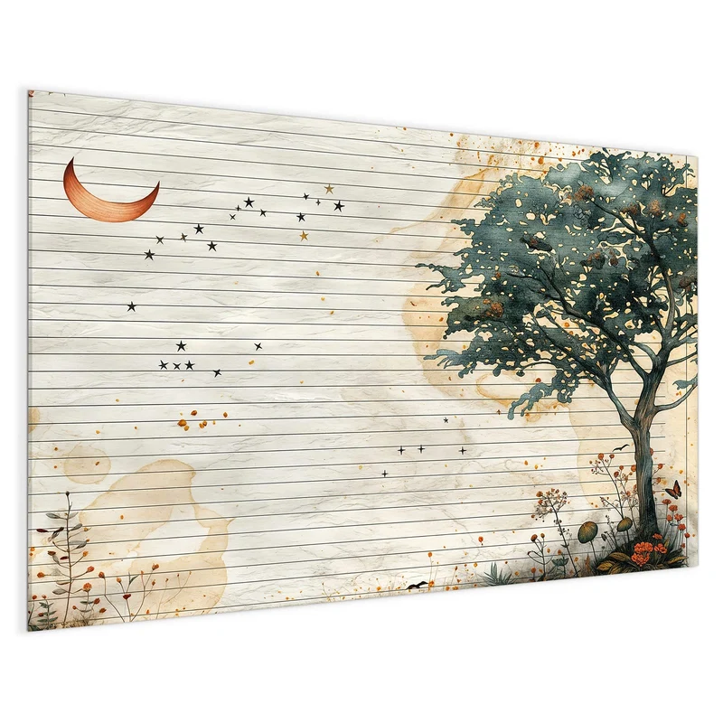 Magnettafel - Baum auf Papier