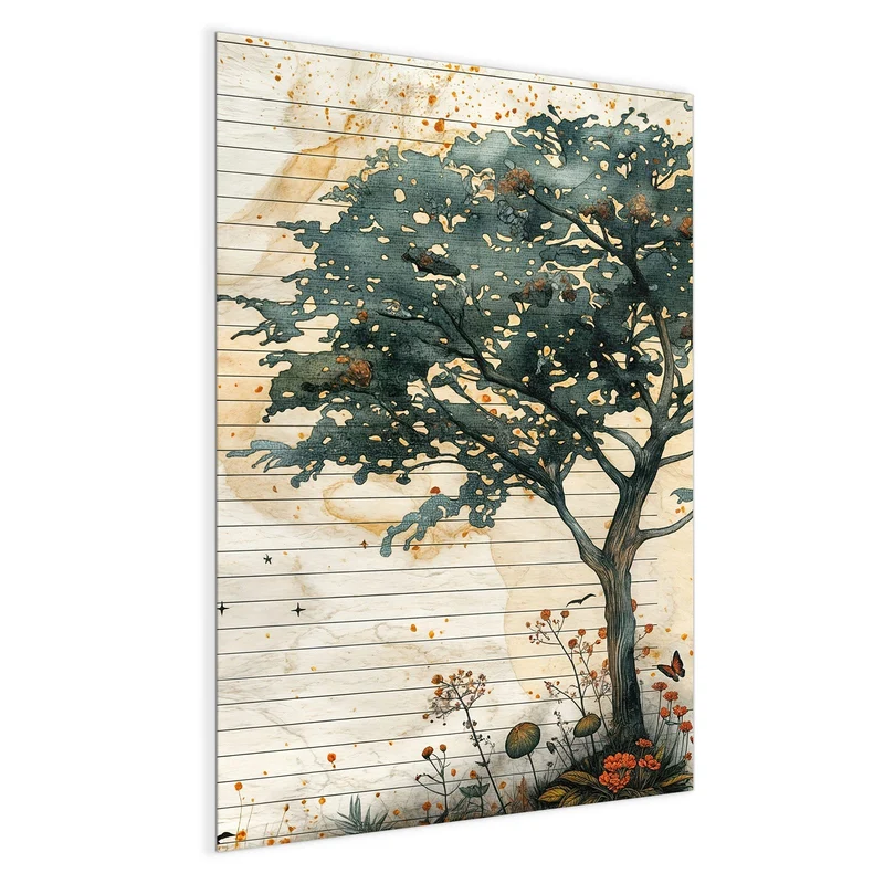 Magnettafel - Baum auf Papier