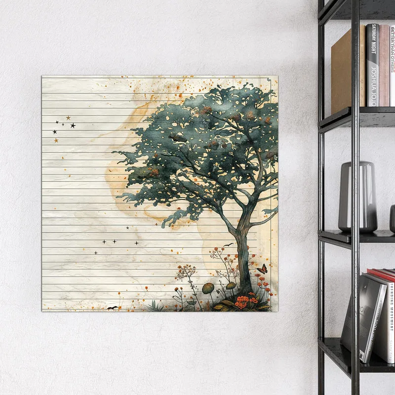 Magnettafel - Baum auf Papier