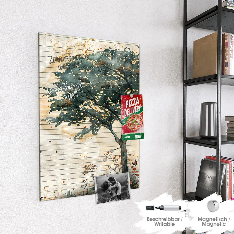 Magnettafel - Baum auf Papier