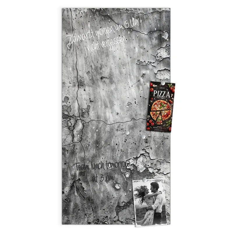Magnettafel - Rissiger Putz in Grau
