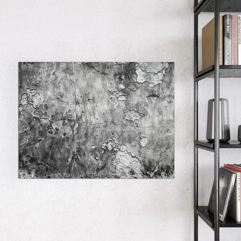 Magnettafel - Rissiger Putz in Grau