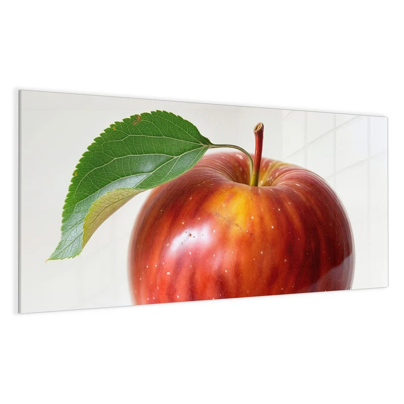 Magnettafel - Roter Apfel mit Blatt