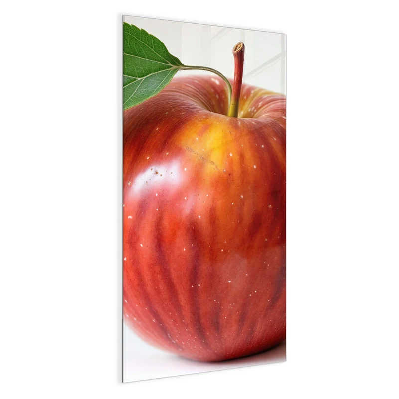 Magnettafel - Roter Apfel mit Blatt
