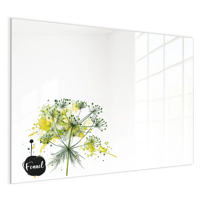 Magnettafel - Fenchel in Aquarell