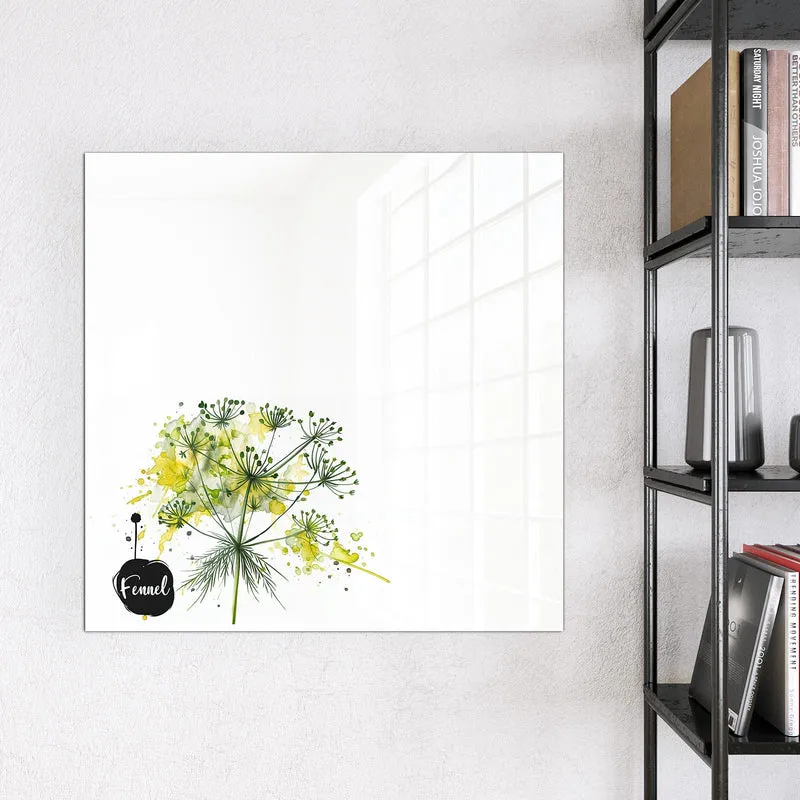 Magnettafel - Fenchel in Aquarell