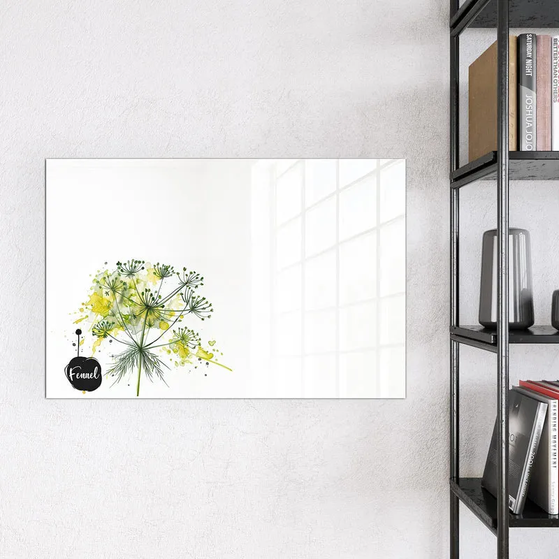 Magnettafel - Fenchel in Aquarell