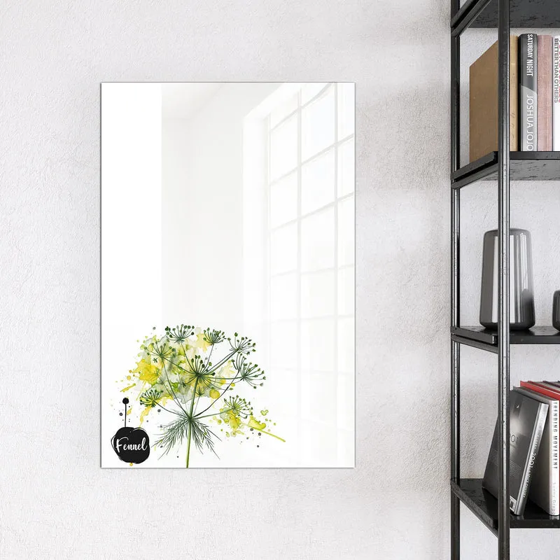 Magnettafel - Fenchel in Aquarell
