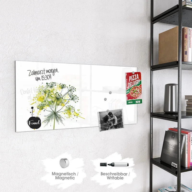 Magnettafel - Fenchel in Aquarell