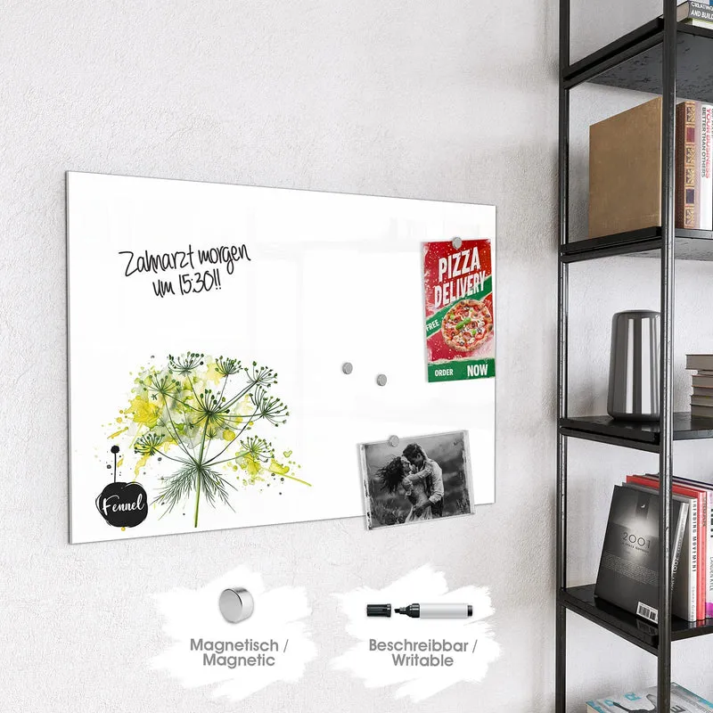 Magnettafel - Fenchel in Aquarell
