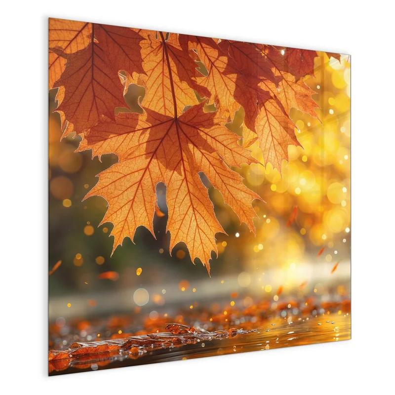 Magnettafel - Orange Ahornblätter