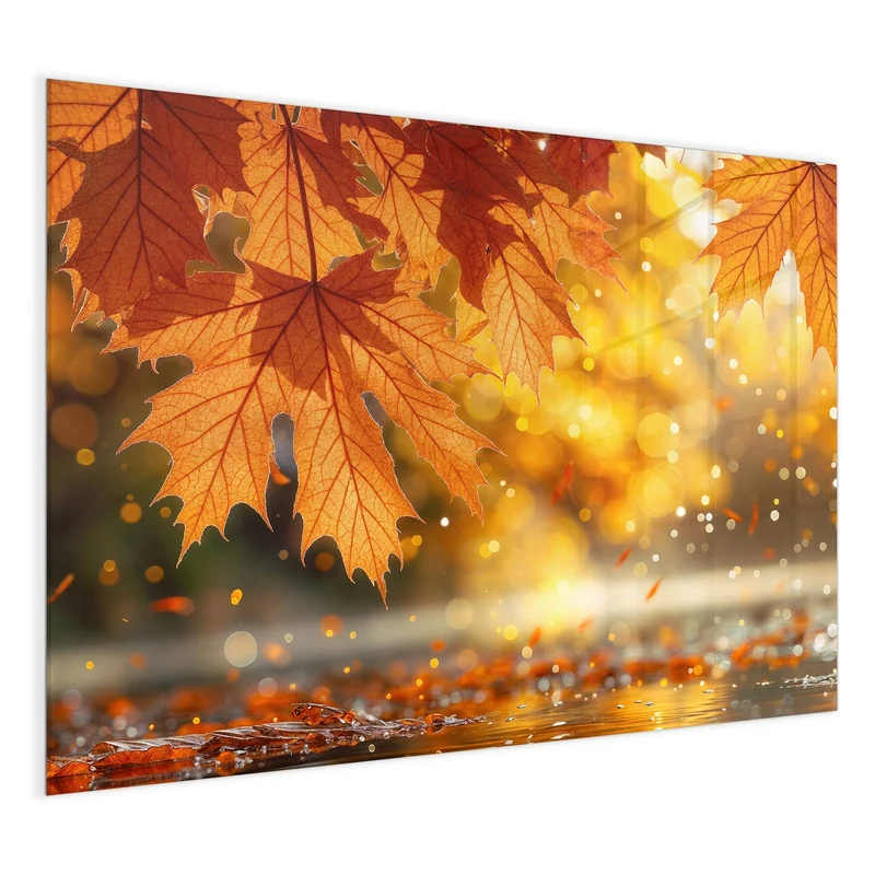 Magnettafel - Orange Ahornblätter