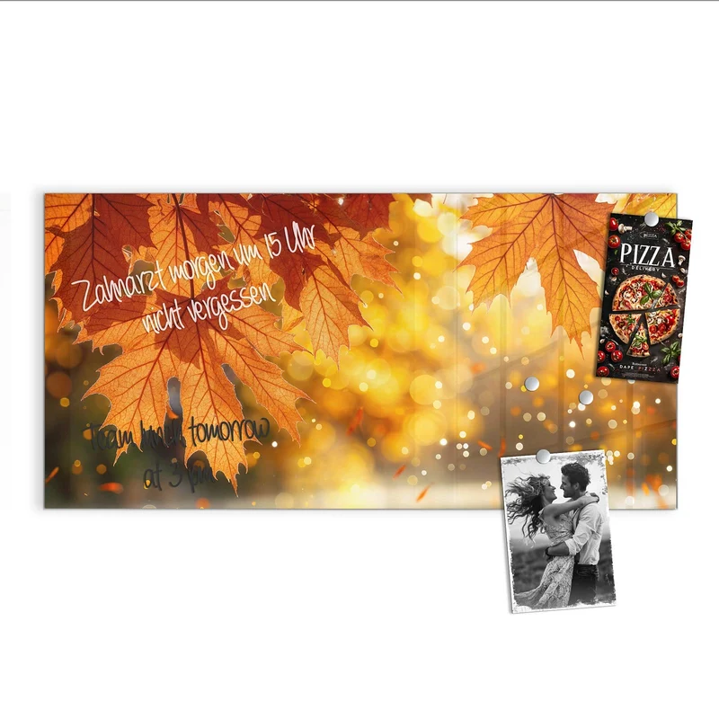Magnettafel - Orange Ahornblätter