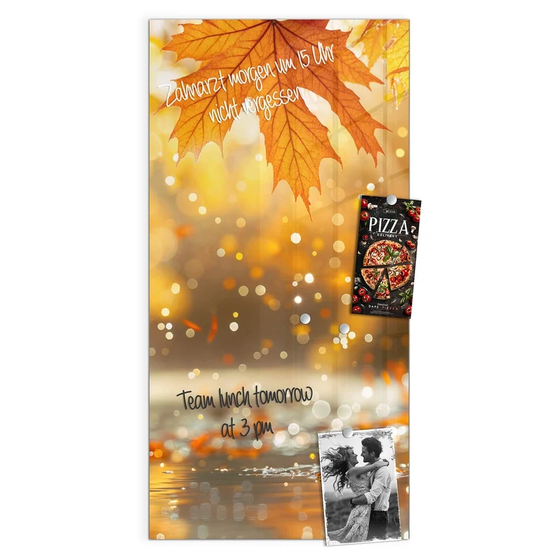 Magnettafel - Orange Ahornblätter