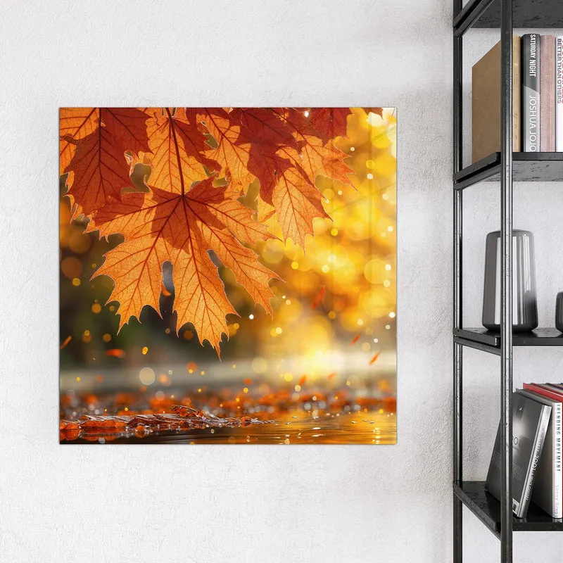 Magnettafel - Orange Ahornblätter