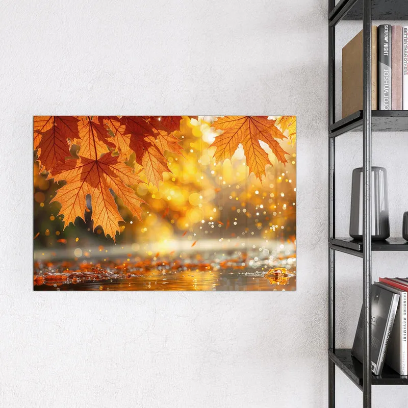 Magnettafel - Orange Ahornblätter