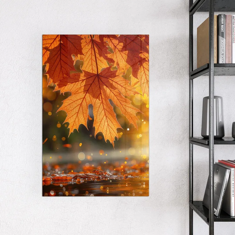 Magnettafel - Orange Ahornblätter