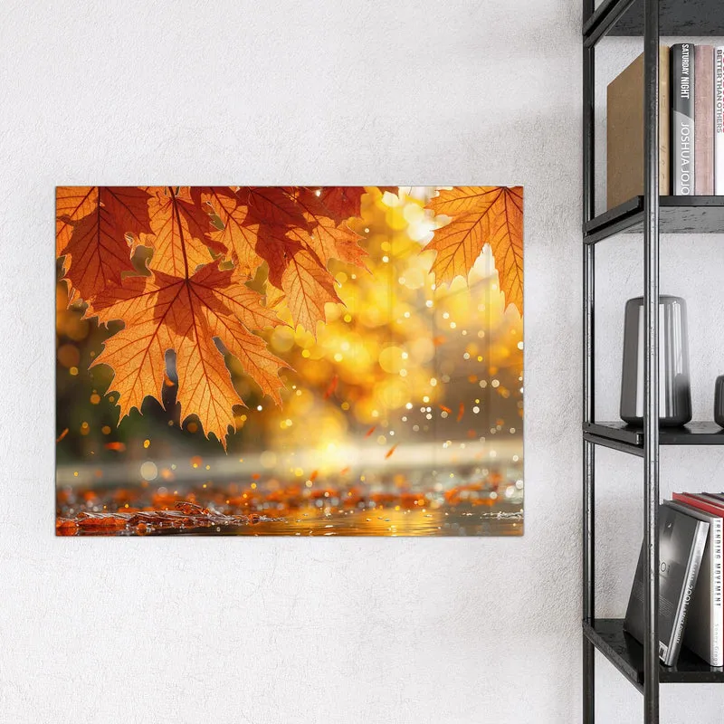 Magnettafel - Orange Ahornblätter