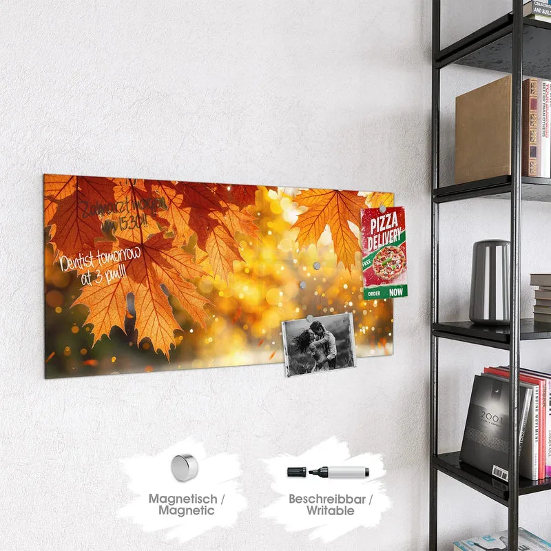 Magnettafel - Orange Ahornblätter