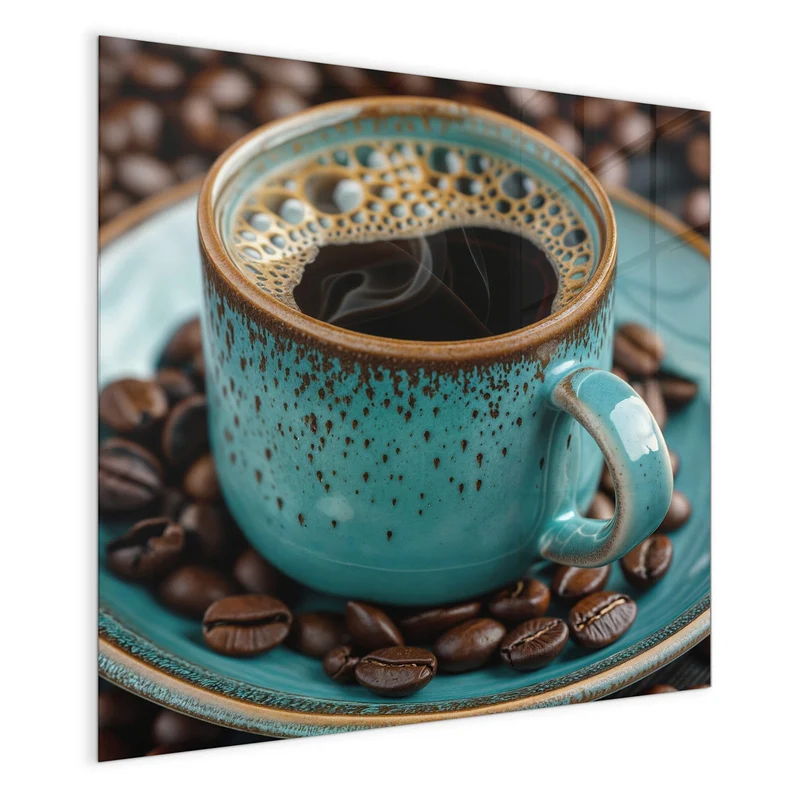 Magnettafel - Türkise Kaffeetasse