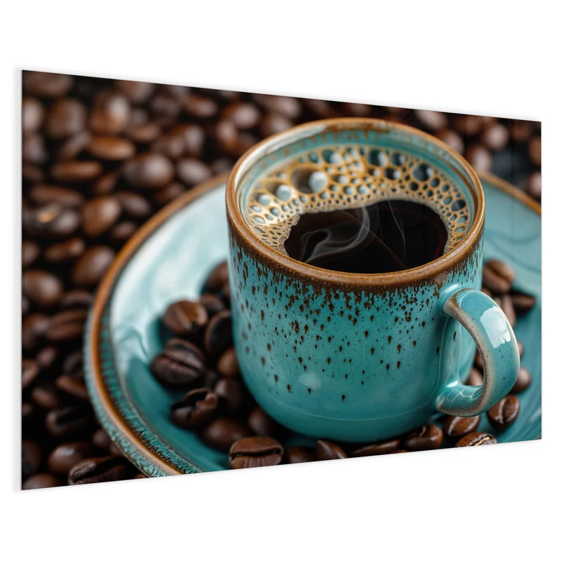 Magnettafel - Türkise Kaffeetasse