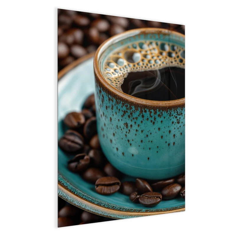 Magnettafel - Türkise Kaffeetasse
