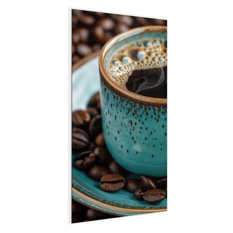 Magnettafel - Türkise Kaffeetasse