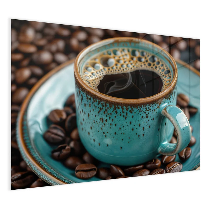 Magnettafel - Türkise Kaffeetasse