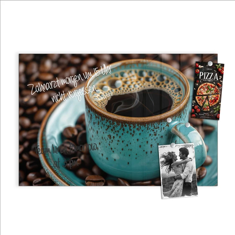 Magnettafel - Türkise Kaffeetasse