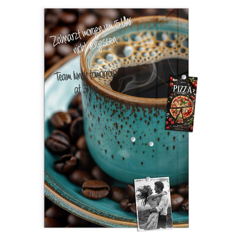 Magnettafel - Türkise Kaffeetasse