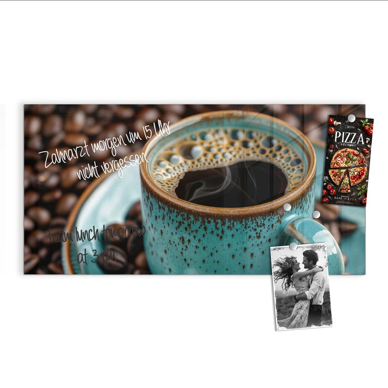 Magnettafel - Türkise Kaffeetasse