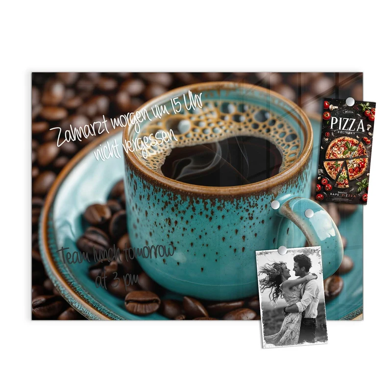 Magnettafel - Türkise Kaffeetasse