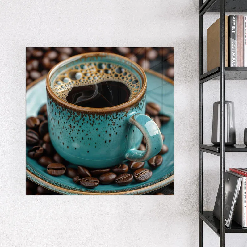 Magnettafel - Türkise Kaffeetasse
