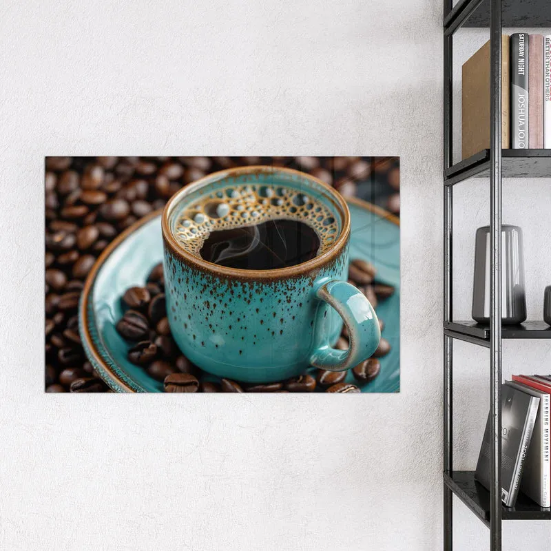 Magnettafel - Türkise Kaffeetasse